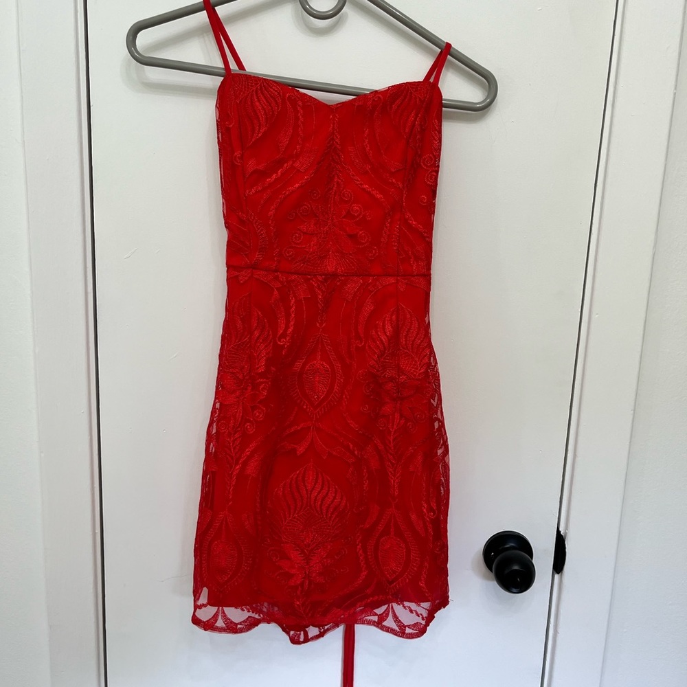 Hot red dress